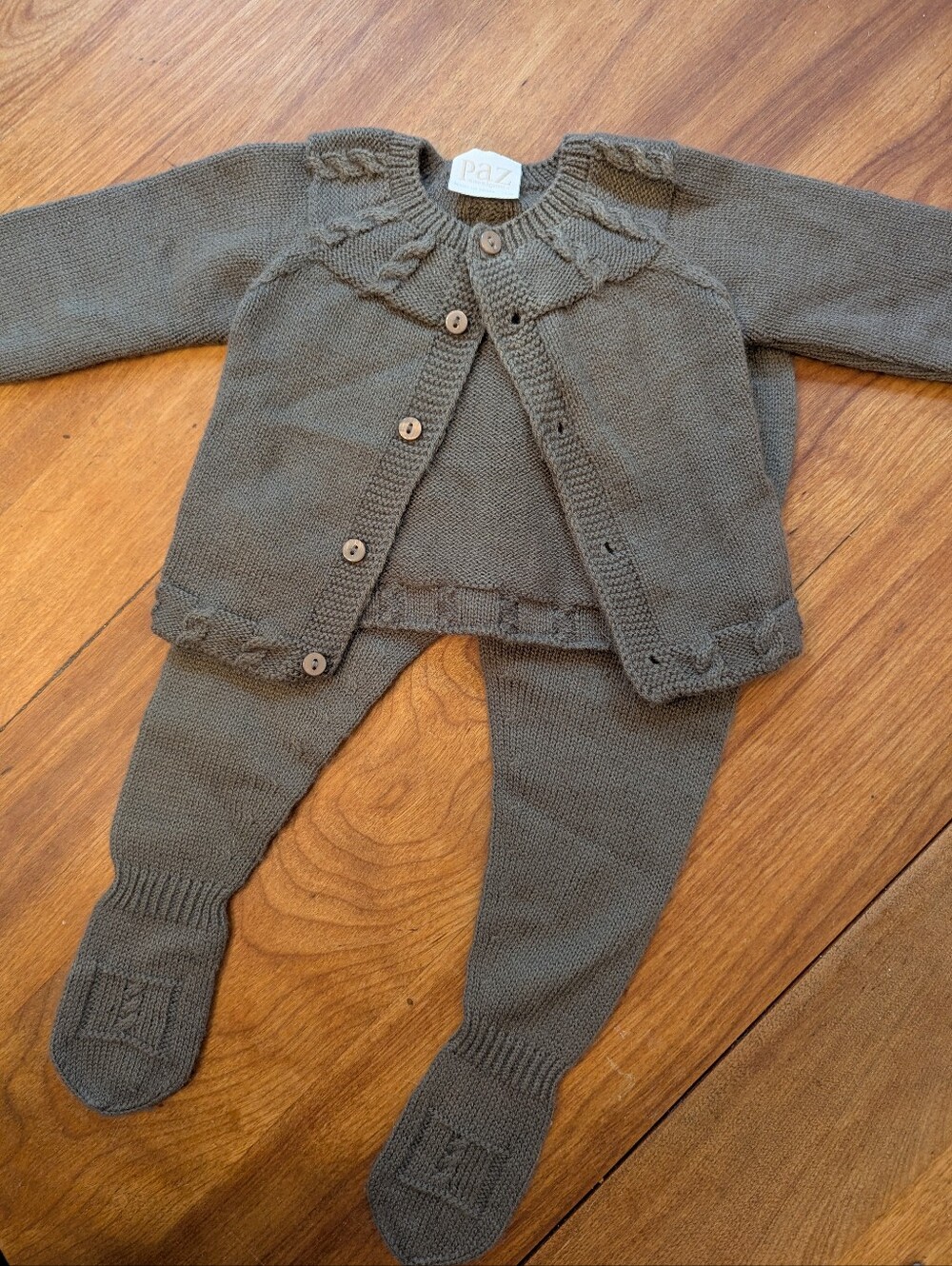 NEW! Paz Rodriguez from Spain Soft Knit Sweater & Bottoms - Baby 1mo